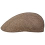 Herringbone UV Silk Driver Flatcap by Stetson braun