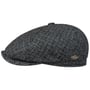 Harris Tweed Wool Flatcap by JJ Hats dunkelblau