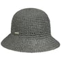 Crochet Cloche Strohhut by Seeberger grün