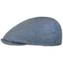 Capri Herringbone Silk Flatcap by Lierys blau