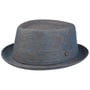 Classic Pork Pie Leinenhut by Lierys blau