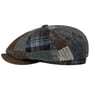 Hatteras Viscott Patchwork Flatcap by Stetson braun-blau