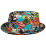 Fantasy Print Pork Pie Leinenhut by Lierys bunt