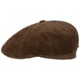 8 Panel Carson Cord Flatcap by Stetson dunkelbraun