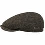 Harris Tweed Driver Flatcap by Stetson oliv-meliert