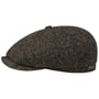 Hatteras Dark Herringbone Flatcap by Stetson oliv-meliert