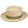 Medium Brim Pork Pie Panamahut by Lierys natur-grün