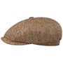 8 Panel Avondale Wool Flatcap by JJ Hats beige-braun