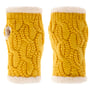 Cable Knit Strickstulpen by Seeberger gelb