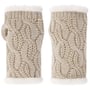 Cable Knit Strickstulpen by Seeberger hellbeige