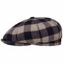 Kyoto Twotone Check Flatcap by Alfonso D'Este pflaume