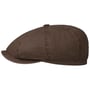 Hatteras Classic Cotton Flatcap by Stetson dunkelbraun