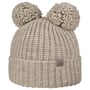 Double Pom Strikket Hue by Lierys lysebeige