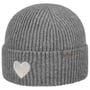 Extra Fine Merino Heart Strickmütze by Lierys grau
