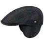 Harris Tweed Ear Flaps Flatcap by Lierys dunkelblau