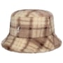 Multi Plaid Faux Fur Bucket Stoffhut by Kangol beige