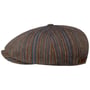 Stripe Barista 8 Panel Flatcap by Stetson bunt