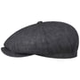 Hatteras Iverton Leinen Flatcap by Stetson grau-meliert