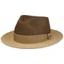 Twotone Toyo Fedora Raffiahut by Stetson dunkelbraun
