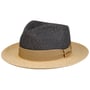 Twotone Toyo Fedora Raffiahut by Stetson dunkelblau