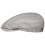 Tesrick Stripe Driver Leinen Flatcap by Stetson beige-blau