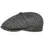 Harris Tweed Herringbone Flatcap by Lierys schwarz-grau