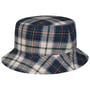 Caroma Check Bucket Baumwollhut by JJ Hats blau
