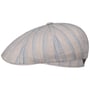 Tesrick Stripe Leinen Flatcap by Stetson beige-blau