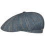 Tesrick Stripe Leinen Flatcap by Stetson blau-beige