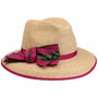 Acavana Traveller Raffiahut by bedacht natur-pink