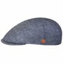 Sidney Herringbone Leinen Flatcap by Mayser blau