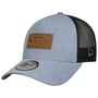Denim Leather Patch Trucker Cap by New Era denim