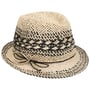 Twotone Vented Trilby Strohhut by Loevenich natur-schwarz