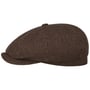 Hatteras Virgin Wool Stripes Flatcap by Stetson dunkelbraun