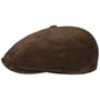 8 Panel Corduroy Vintage Flat Cap by Stetson brun