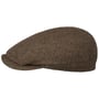 Herringbone Vintage Driver Flatcap by Stetson braun-oliv