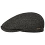 Herringbone Harris Tweed Driver Cap by Stetson grau-meliert