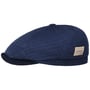 6 Panel Quilted Cotton Flatcap by Stetson dunkelblau