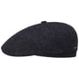 8 Panel Selton Wool Flat Cap by Stetson svart-blå