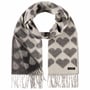 Cashmink Hearts Halstørklæde med Frynser by Fraas beige-antracit