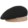 Shiny Stripe Baret i Filtet Uld by Seeberger sort
