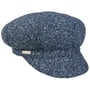 Tweedy Newsboy Cap by Seeberger blå-mørkeblå