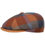 City Bic Checks Flatcap by Lierys blau-orange