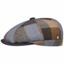 City Bic Checks Flatcap by Lierys braun-blau