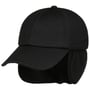 Waxed Baseball cap med øreklaffer by Lipodo svart