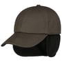 Waxed Baseball cap med øreklaffer by Lipodo gråbrun