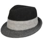 Tricolour Trilby Hatt i Tovet Ull by Lipodo svart