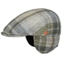 Harris Tweed Flat Cap med Öronlappar by Mayser grön