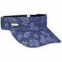 Floral Print Denim Visor by Seeberger denim-dunkelblau