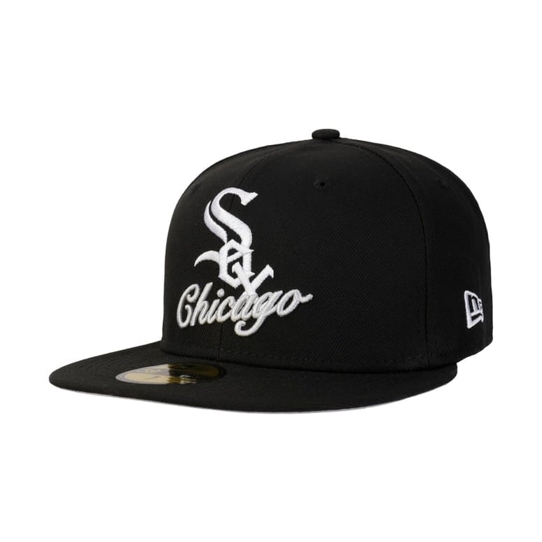 59Fifty Script Team White Sox Cap by New Era